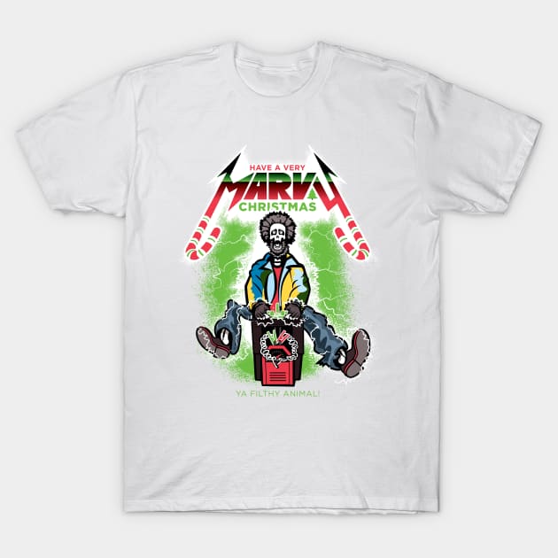 Merry Marvy Christmas (XMAS Variant) T-Shirt by SaltyCult